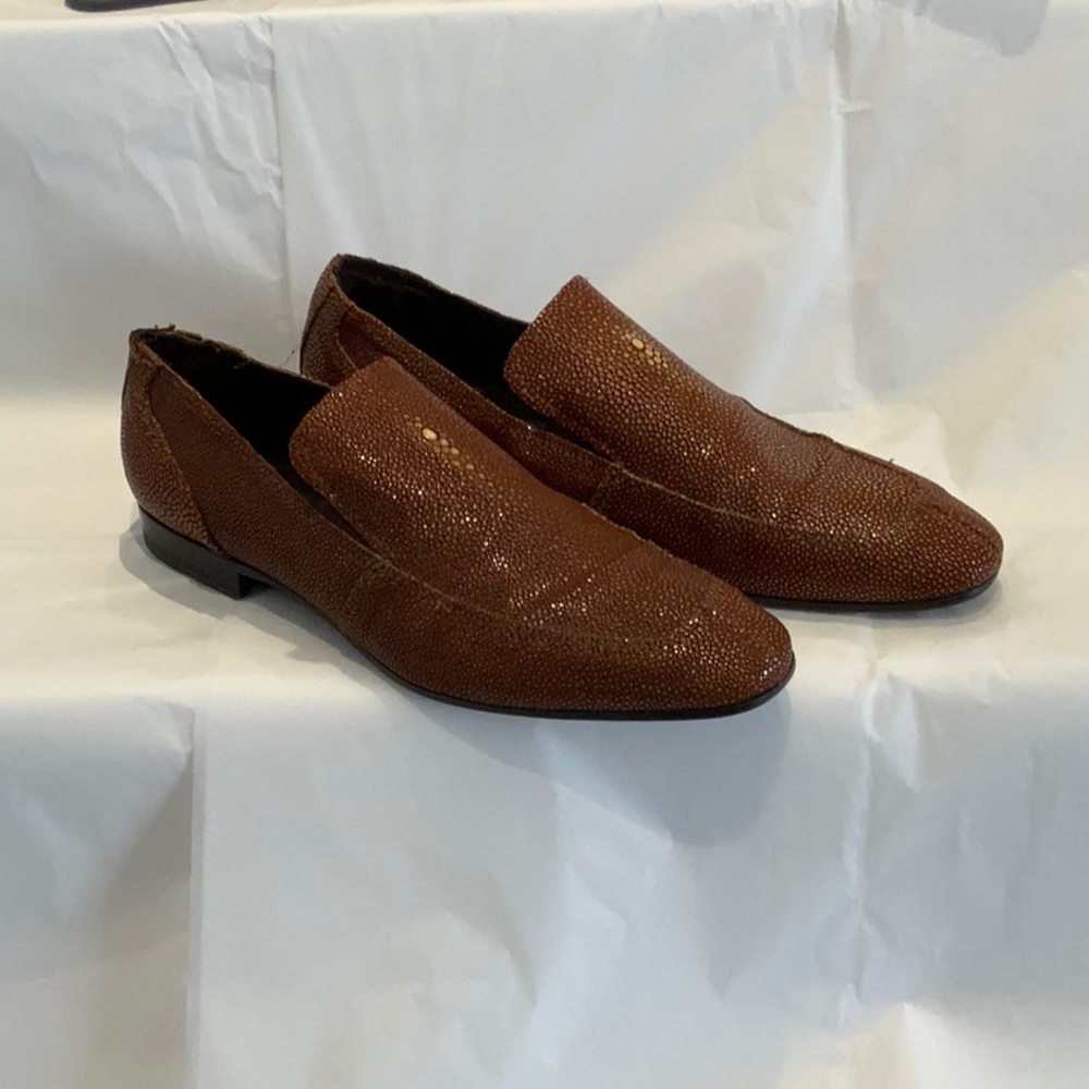 ROBERTO CAVALLI MEN LOAFERS BROWN SNAKE SKIN